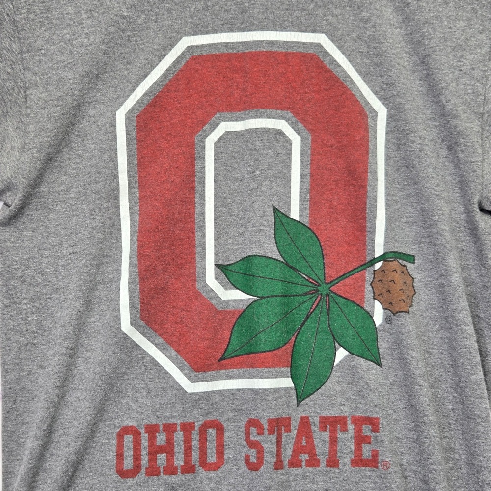Ohio State Buckeyes Gray TShirt Large Graphic Logo Sz Medium Hanes Basketball - Picture 2 of 8